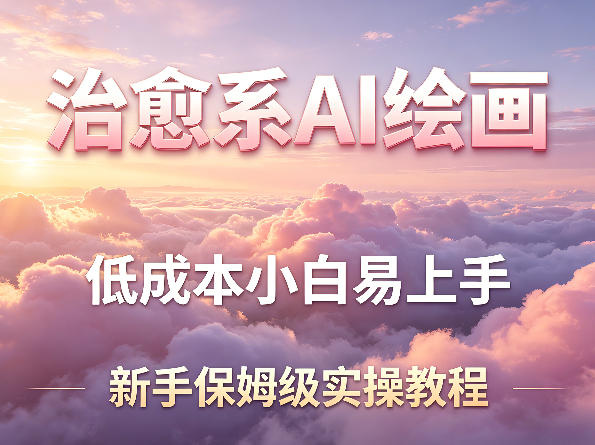 治愈系AI绘画提示词项目，低成本小白易上手，每天10分钟，新手保姆级实操教程-玩备项目资源网