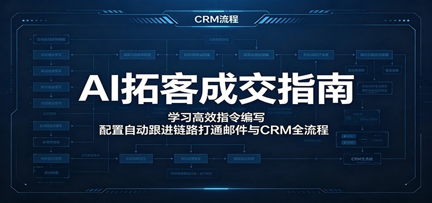 AI拓客成交指南：学习高效指令编写，配置自动跟进链路打通邮件与CRM全流程-玩备项目资源网